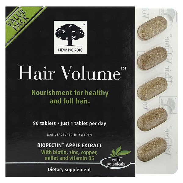 New Nordic, Hair Volume , 90 Tablets