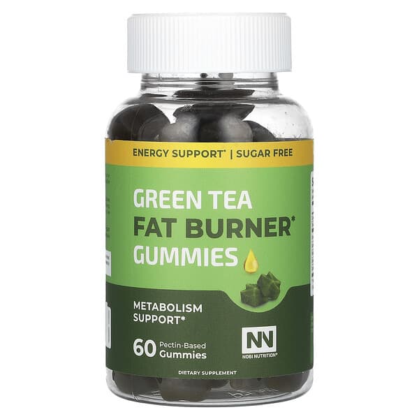 Nobi Nutrition, Green Tea Fat Burner Gummies, 60 Pectin-Based Gummies