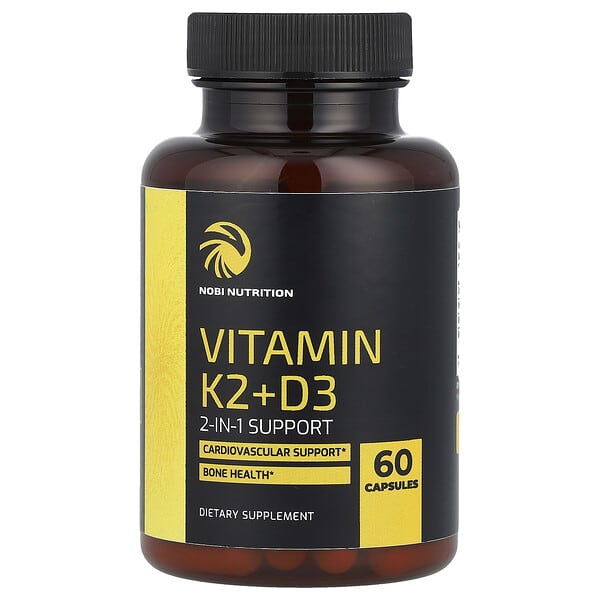 Nobi Nutrition, Vitamin K2 + D3, 60 Capsules