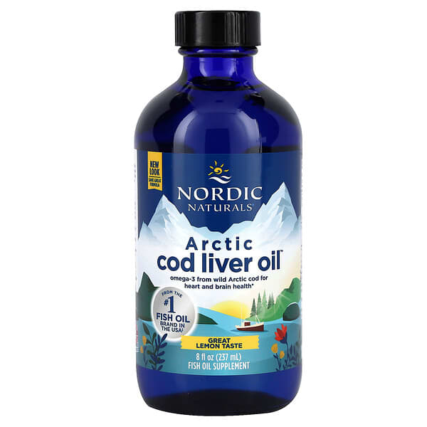 Nordic Naturals, Arctic Cod Liver Oil™, Lemon, 8 fl oz (237 ml)