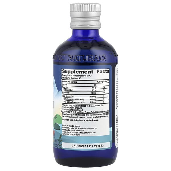 Alternative view of Nordic Naturals, Arctic Cod Liver Oil™, Strawberry, 8 fl oz (237 ml)