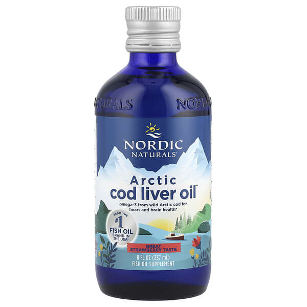 Nordic Naturals, Arctic Cod Liver Oil™, Strawberry, 8 fl oz (237 ml)