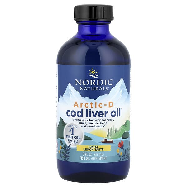 Nordic Naturals, Arctic-D Cod Liver Oil™, Lemon, 8 fl oz (237 ml)