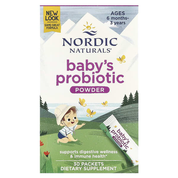 Nordic Naturals, Baby's Probiotic Powder, Ages 6 Months-3 Years, 30 Packets, 0.05 oz (1.45 g) Each