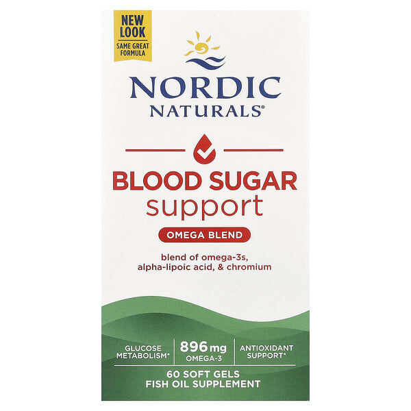 Nordic Naturals, Blood Sugar Support, Omega Blend, 60 Soft Gels