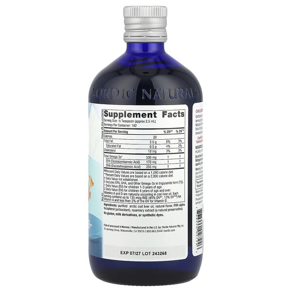 Alternative view of Nordic Naturals, Children's DHA™, Ages 1+, Great Strawberry, 530 mg, 16 fl oz (473 ml)