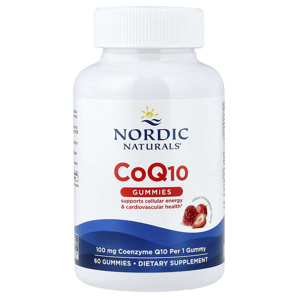 Nordic Naturals, CoQ10 Gummies, Strawberry, 100 mg, 60 Gummies