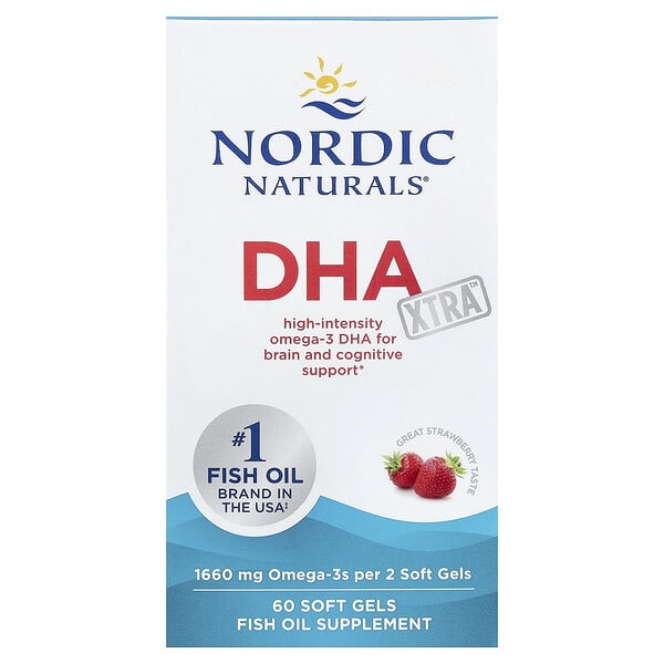 Nordic Naturals, DHA Xtra™, Strawberry, 60 Soft Gels