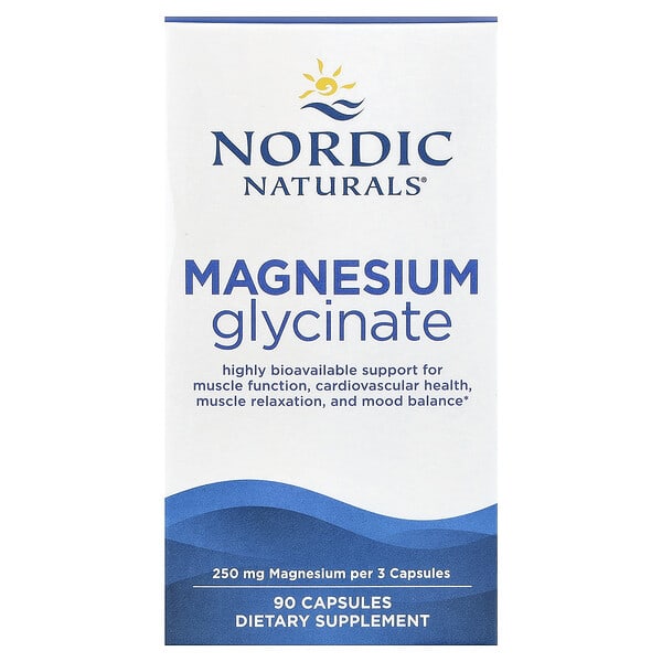 Nordic Naturals, Magnesium Glycinate, 90 Capsules (83 mg per Capsule)