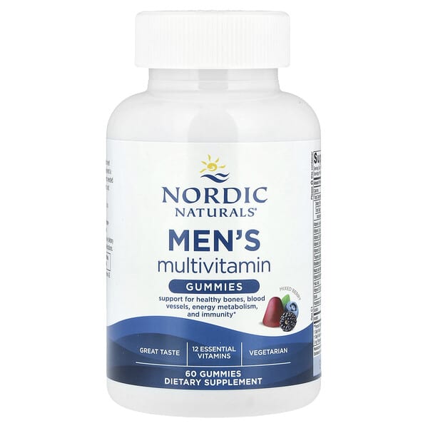 Nordic Naturals, Men's Multivitamin Gummies, Mixed Berry, 60 Gummies