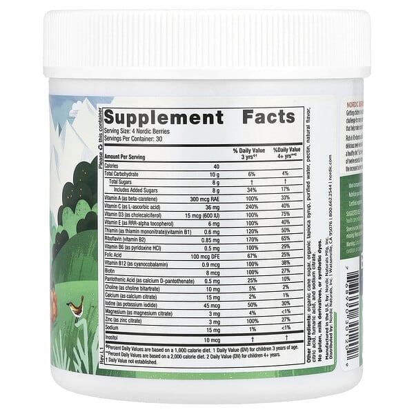 Alternative view of Nordic Naturals, Nordic Berries, Multivitamin Gummies, Ages 3+, Orange Lemon, 120 Gummy Berries