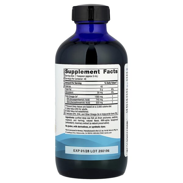 Alternative view of Nordic Naturals, Omega-3, Lemon, 1,560 mg, 8 fl oz (237 ml)