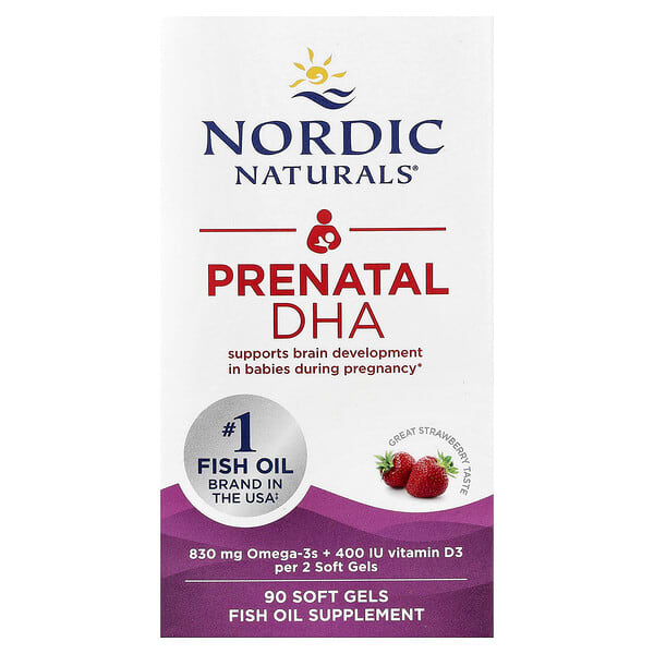 Nordic Naturals, Prenatal DHA, Strawberry, 90 Soft Gels