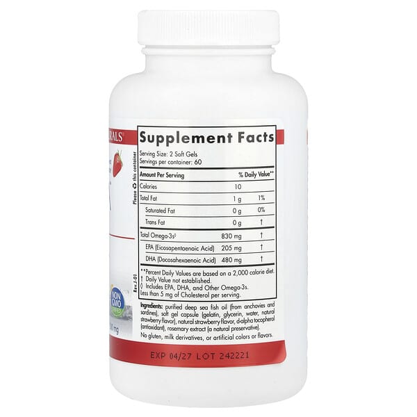 Alternative view of Nordic Naturals, ProDHA™, Strawberry, 120 Soft Gels (250 mg per Soft Gel)