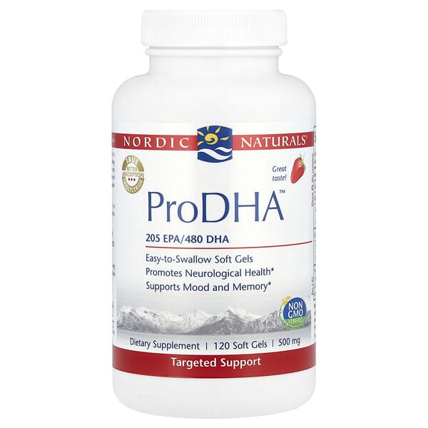 Nordic Naturals, ProDHA™, Strawberry, 120 Soft Gels (250 mg per Soft Gel)