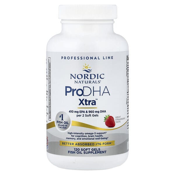 Nordic Naturals, ProDHA Xtra™, Strawberry, 120 Soft Gels