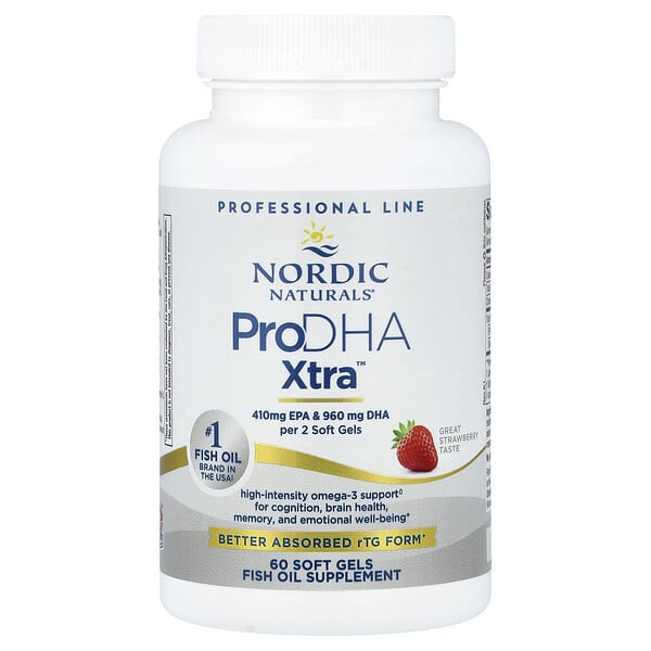 Nordic Naturals, ProDHA Xtra™, Strawberry, 60 Soft Gels