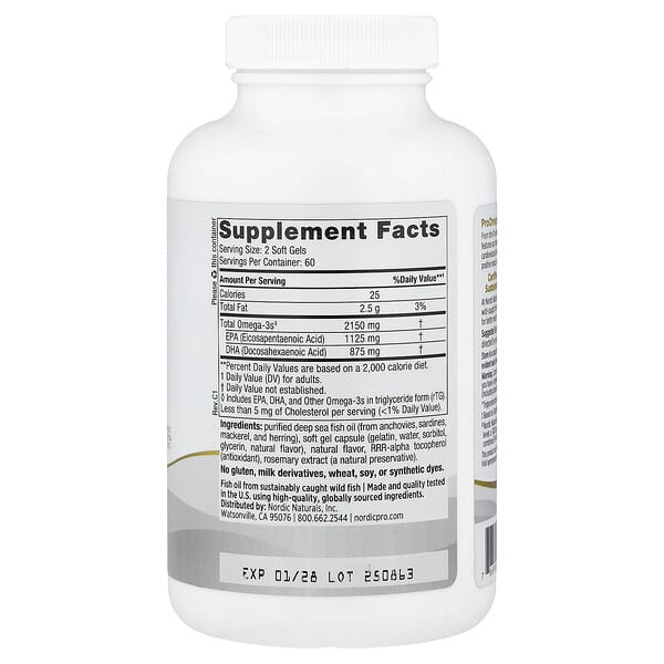 Alternative view of Nordic Naturals, ProOmega® 2000, Lemon, 120 Soft Gels (1,075 mg per Soft Gel)