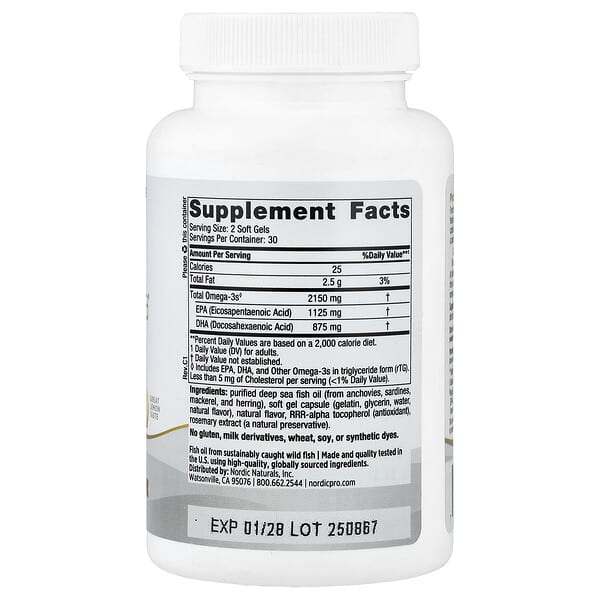 Alternative view of Nordic Naturals, ProOmega® 2000, Lemon, 60 Soft Gels (1,075 mg per Soft Gel)
