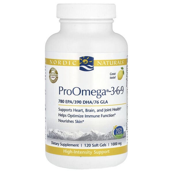 Nordic Naturals, ProOmega 3-6-9, Lemon, 120 Soft Gels