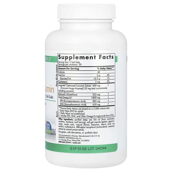 Alternative view of Nordic Naturals, ProOmega® Curcumin, 90 Soft Gels