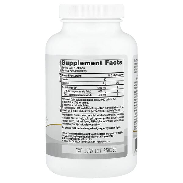 Alternative view of Nordic Naturals, ProOmega®, Lemon, 180 Soft Gels (640 mg per Soft Gel)