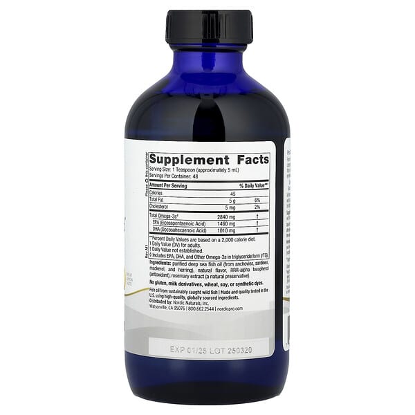 Alternative view of Nordic Naturals, ProOmega®, Lemon, 2,840 mg, 8 fl oz (237 ml)