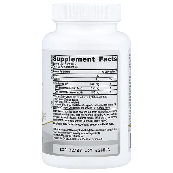 Alternative view of Nordic Naturals, ProOmega®, Lemon, 60 Soft Gels (640 mg per Soft Gel)
