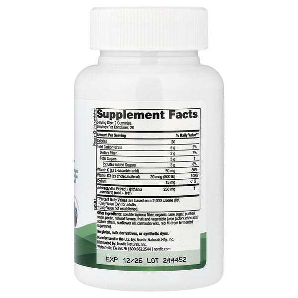 Alternative view of Nordic Naturals, Stress Relief Gummies, Mixed Berry, 40 Gummies