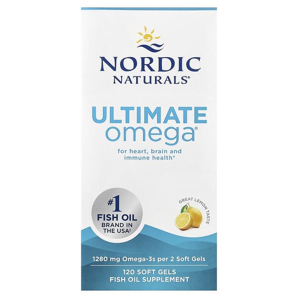 Nordic Naturals, Ultimate Omega®, Great Lemon, 120 Soft Gels (640 mg per Soft Gel)