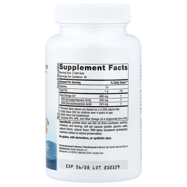 Alternative view of Nordic Naturals, Ultimate Omega® Junior, Ages 6+, Strawberry, 90 Mini Soft Gels (340 mg per Soft Gel)