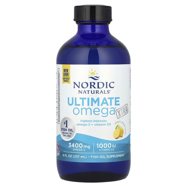 Nordic Naturals, Ultimate Omega® Xtra, Lemon, 8 fl oz (237 ml)