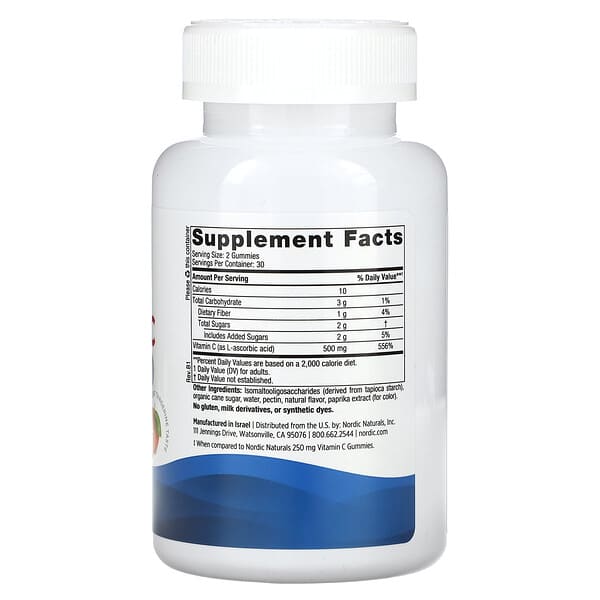 Alternative view of Nordic Naturals, Vitamin C Gummies, Tangerine, 60 Gummies (250 mg per Gummy)