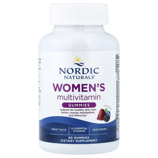 Nordic Naturals, Women's Multivitamin Gummies, Mixed Berry, 60 Gummies