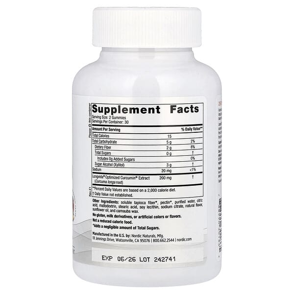 Alternative view of Nordic Naturals, Zero Sugar Curcumin Gummies, Mango, 60 Gummies (100 mg per Gummy)