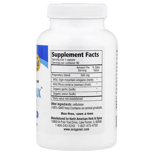 Alternative view of North American Herb & Spice, OregaMax™, 90 Vegi Caps