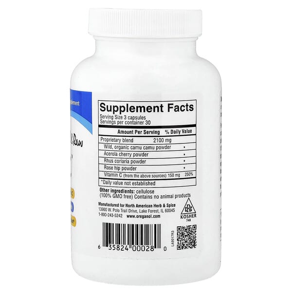 Alternative view of North American Herb & Spice, Purely-C™, 700 mg, 90 Vegicaps
