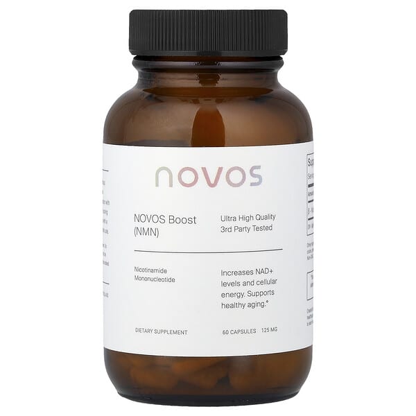 NOVOS, Novos Boost (NMN), 60 Capsules (125 mg per Capsule)