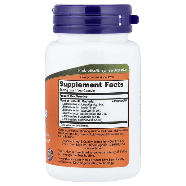 Alternative view of NOW Foods, 4x6 Acidophilus, 60 Veg Capsules