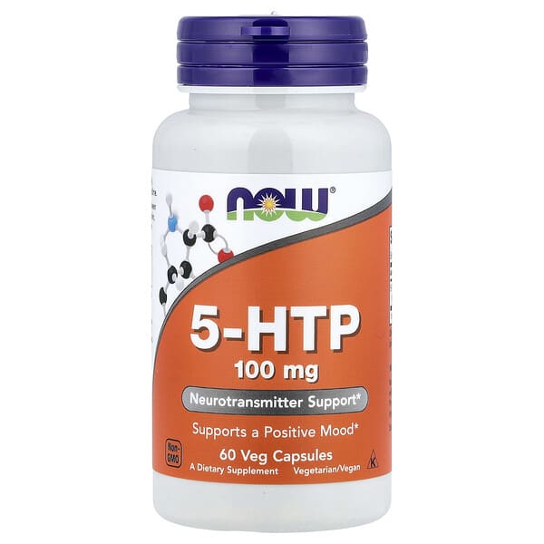NOW Foods, 5-HTP, 100 mg, 60 Veg Capsules