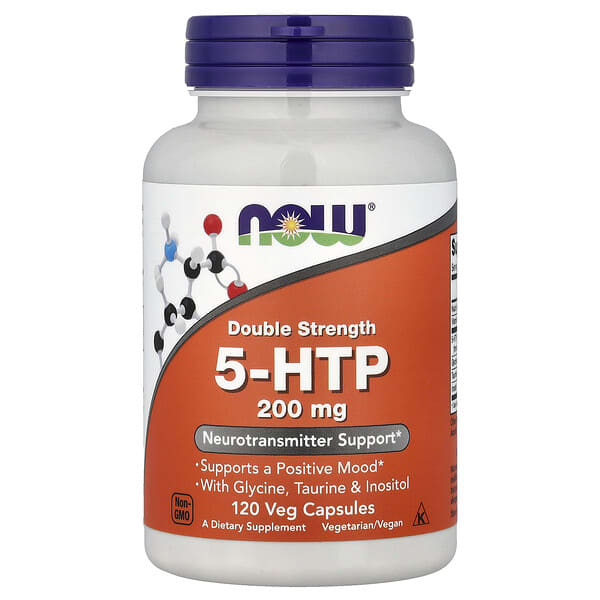 NOW Foods, 5-HTP With Glycine, Taurine & Inositol, 120 Veg Capsules