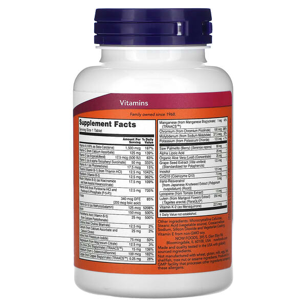 Alternative view of NOW Foods, ADAM, Superior Men's Multi, 60 Tablets