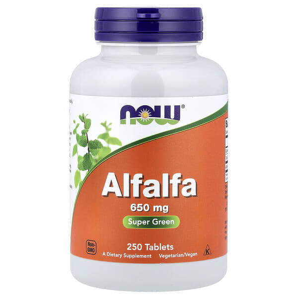 NOW Foods, Alfalfa, 650 mg, 250 Tablets