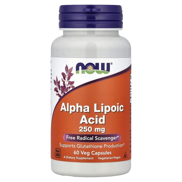 NOW Foods, Alpha Lipoic Acid, 250 mg, 60 Veg Capsules