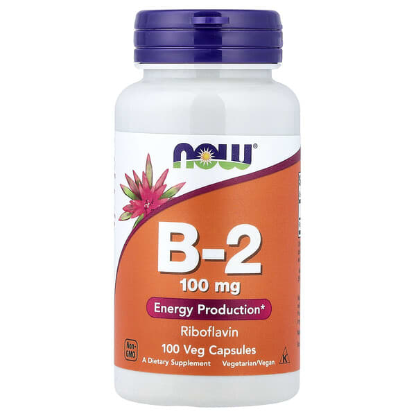 NOW Foods, B-2, 100 mg, 100 Veg Capsules