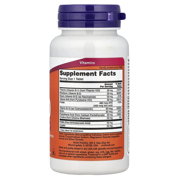 Alternative view of NOW Foods, B-50, 100 Tablets