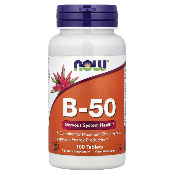 NOW Foods, B-50, 100 Tablets