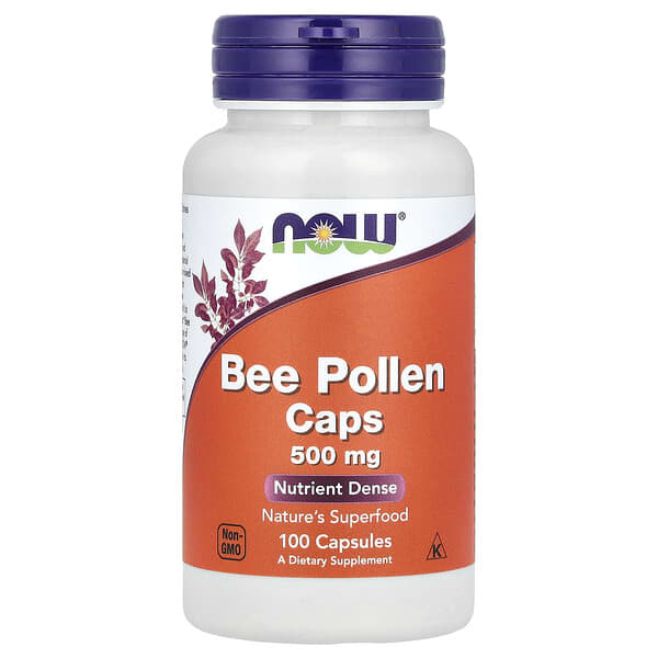 NOW Foods, Bee Pollen Caps, 500 mg, 100 Capsules