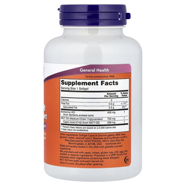 Alternative view of NOW Foods, Berberine Glucose Support, 90 Softgels