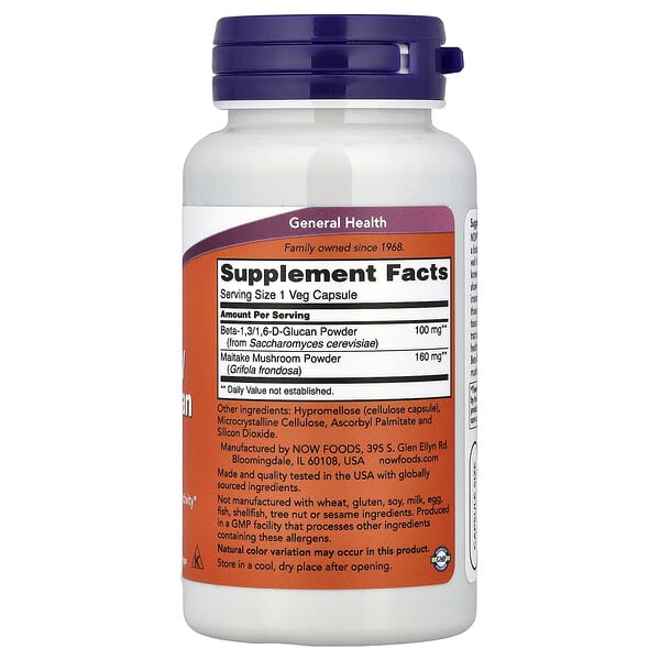 Alternative view of NOW Foods, Beta-1,3/1,6-D-Glucan, 90 Veg Capsules